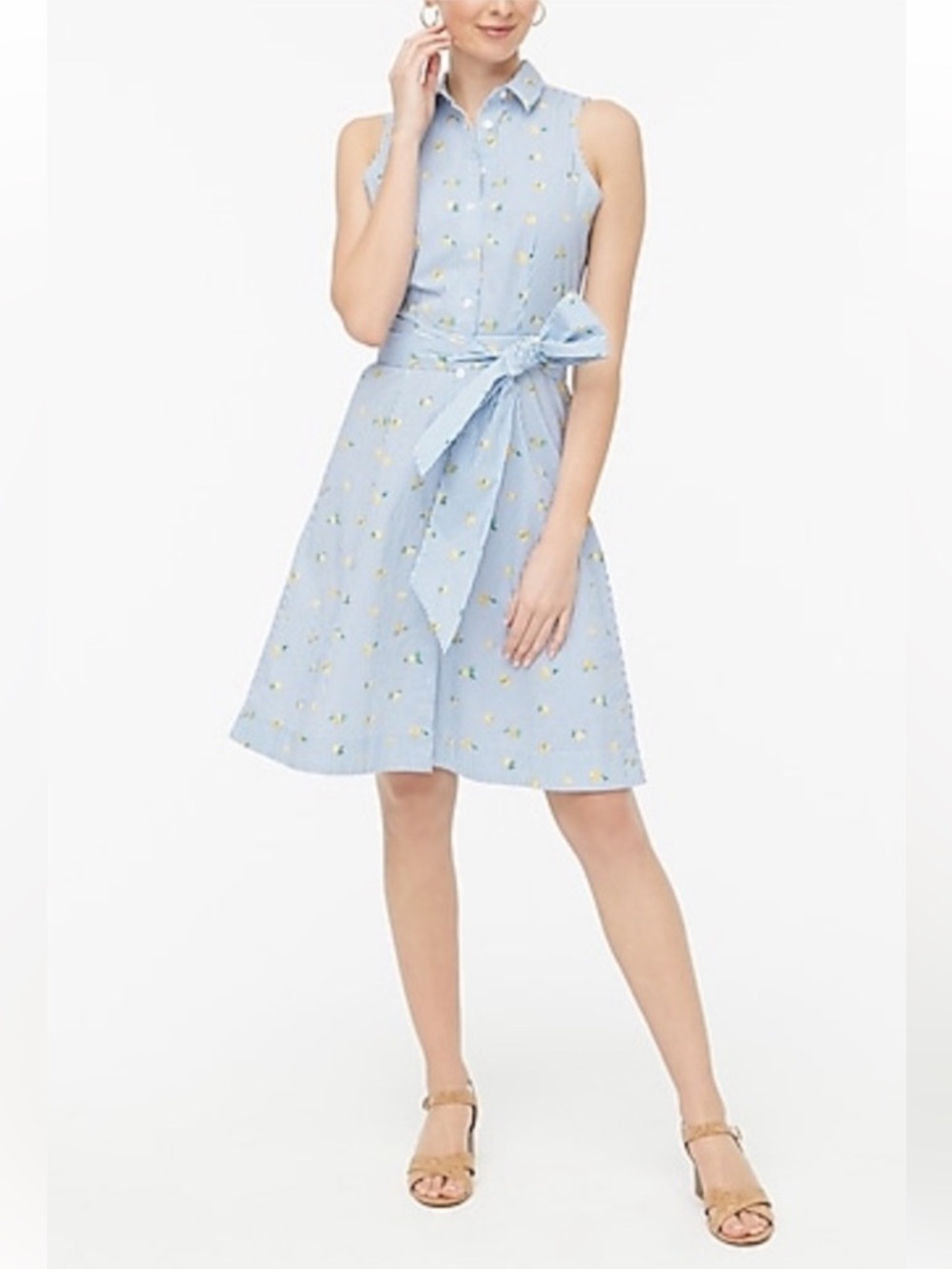 J. Crew Lemon Striped Dress